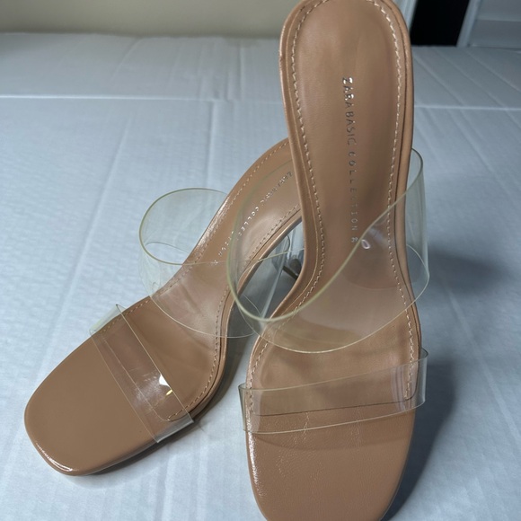 Zara Women's Tan Heeled Sandals - Picture 5 of 6